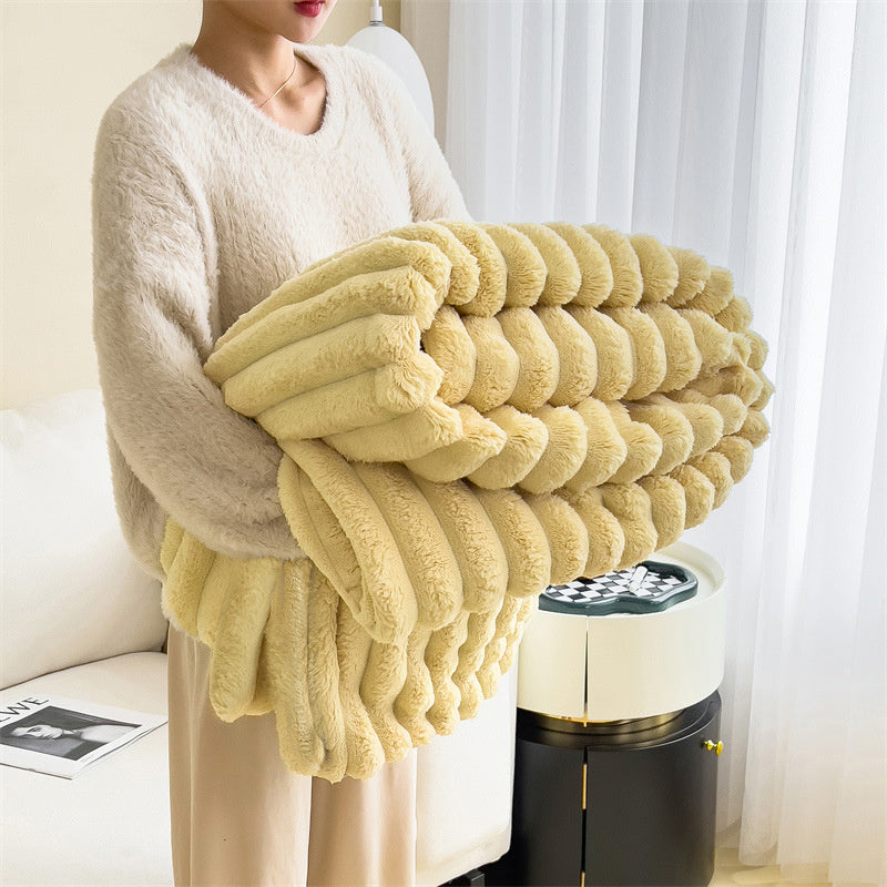 Luxurious Faux-Rabbit-Fur Throw Blanket for Ultimate Comfort | Stornfield