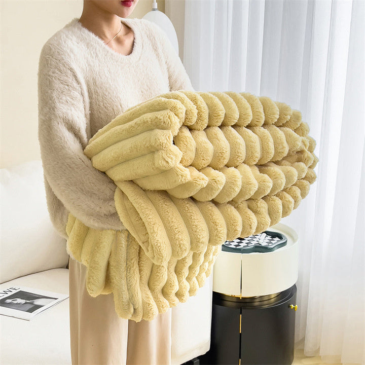 Luxurious Faux-Rabbit-Fur Throw Blanket for Ultimate Comfort | Stornfield