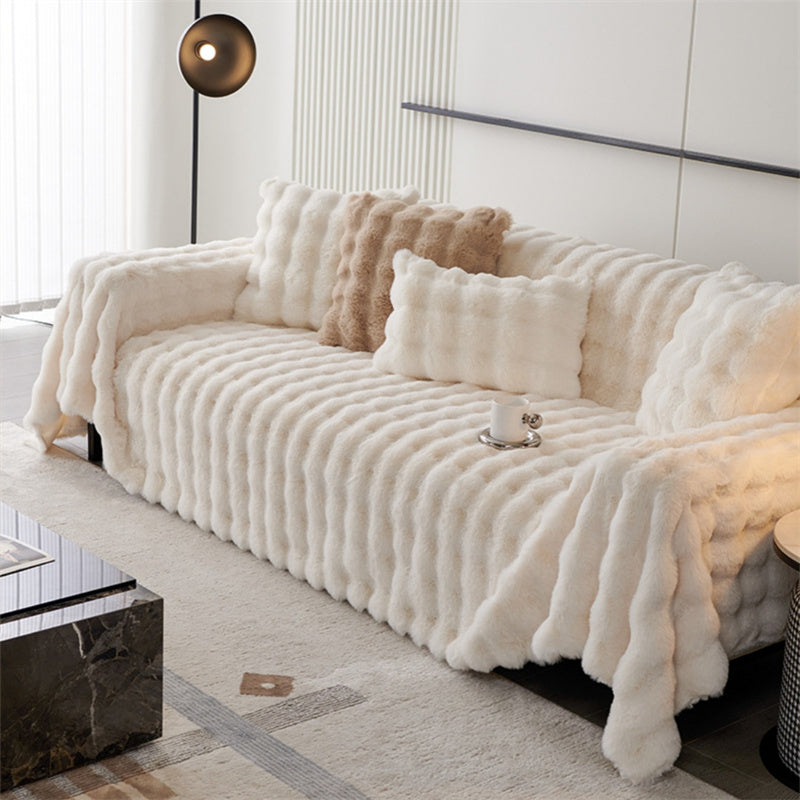 Premium Faux Fur Non-Slip Sofa Covers | Stornfield