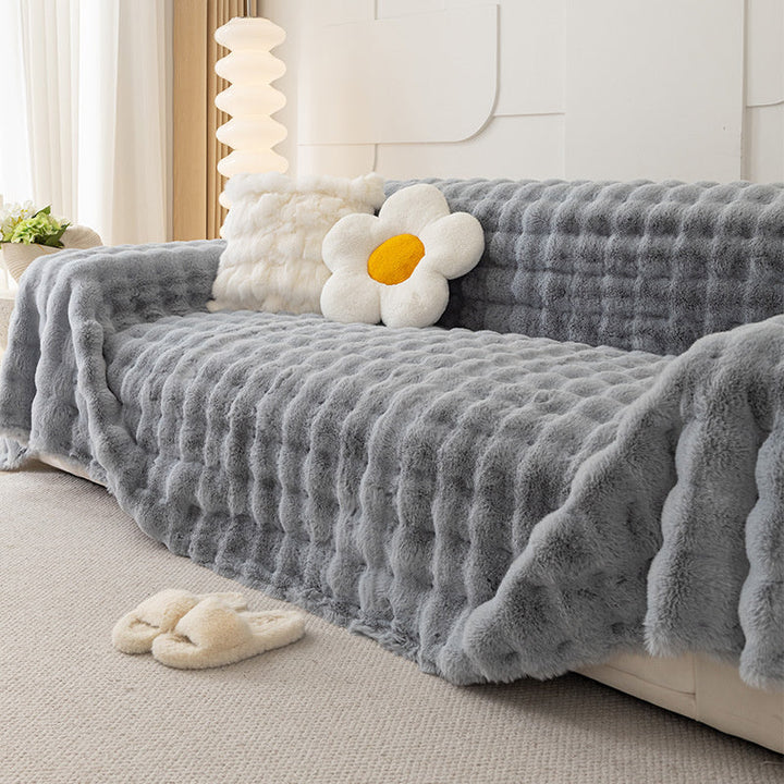 Premium Faux Fur Non-Slip Sofa Covers | Stornfield