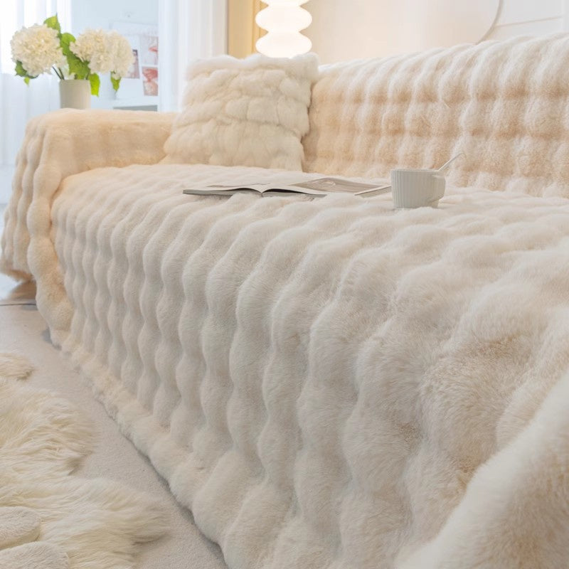 Premium Faux Fur Non-Slip Sofa Covers | Stornfield