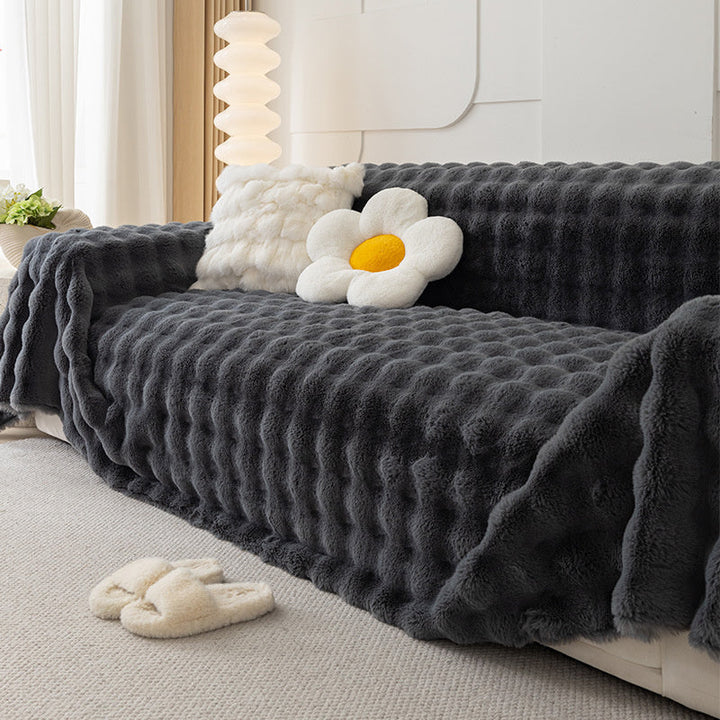 Premium Faux Fur Non-Slip Sofa Covers | Stornfield