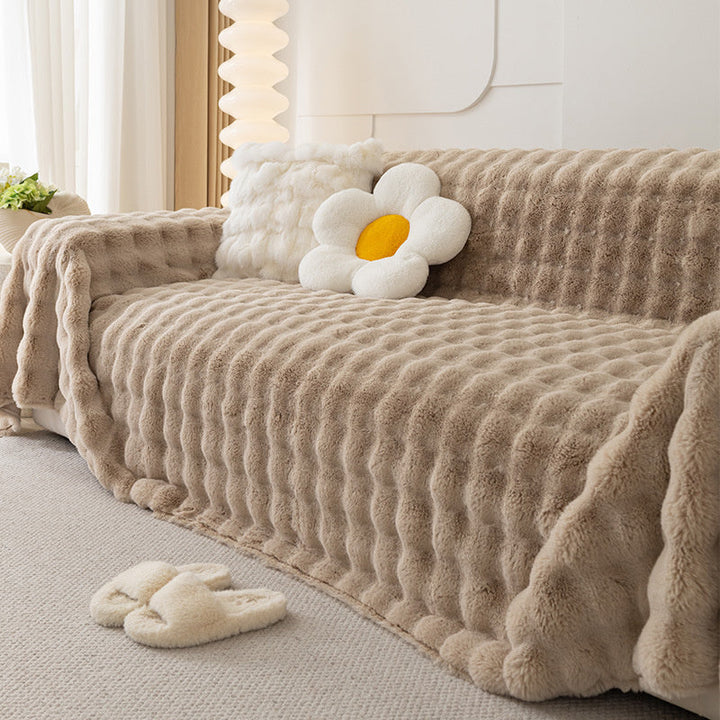 Premium Faux Fur Non-Slip Sofa Covers | Stornfield