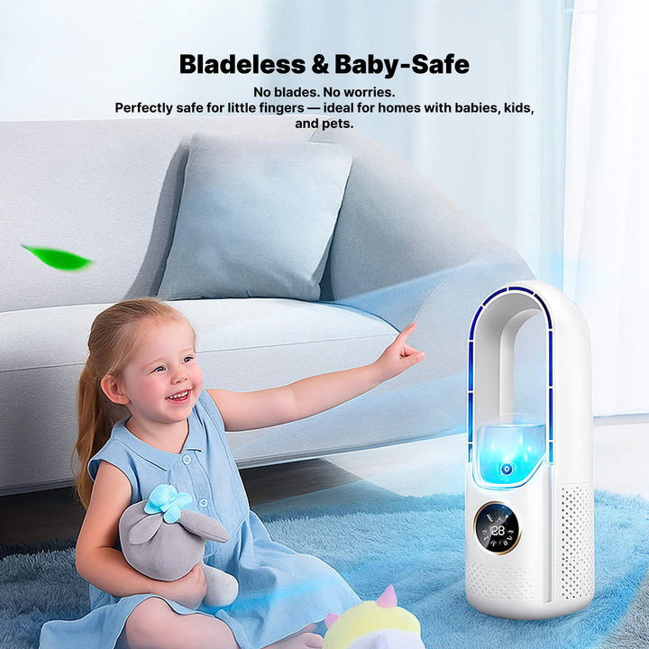 Bladeless Portable Air Conditioner | Ultra-Quiet, Ergonomic Design & Ideal for Home and Office Use | Stornfield