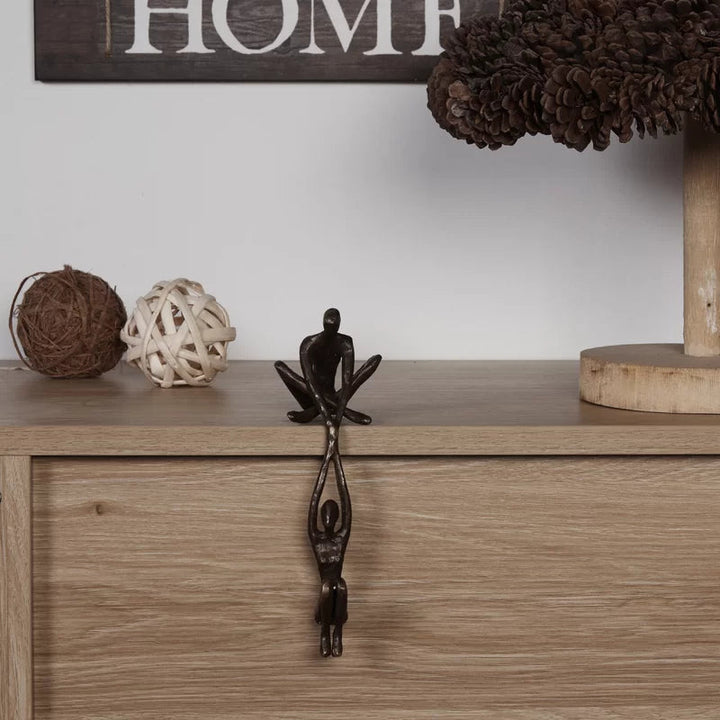 Verbindo Decorative Figure Polystone Black Modern Sculpture 20 cm | Stornfield
