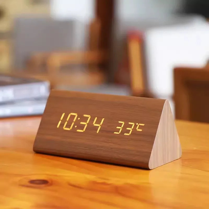 Digital Wooden Alarm Clock – Modern Technology with Timeless Wood Design | Stornfield
