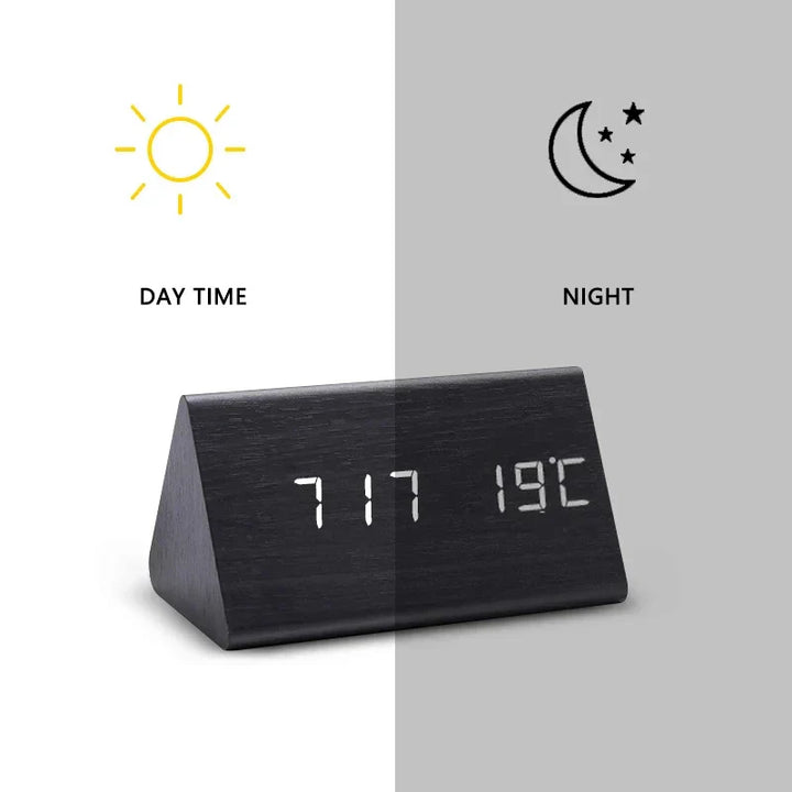 Digital Wooden Alarm Clock – Modern Technology with Timeless Wood Design | Stornfield