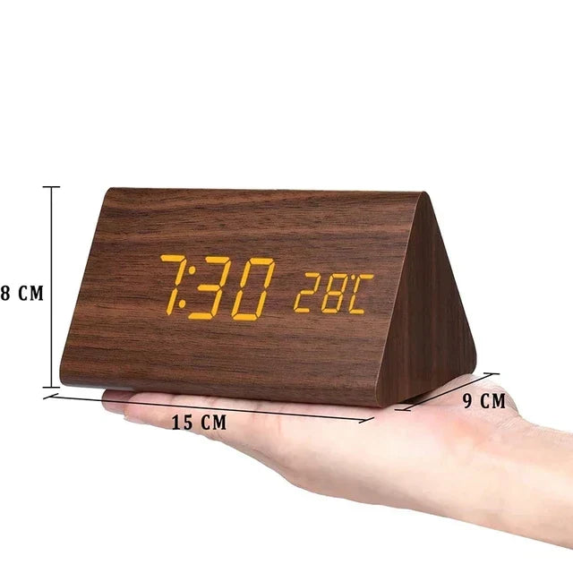 Digital Wooden Alarm Clock – Modern Technology with Timeless Wood Design | Stornfield