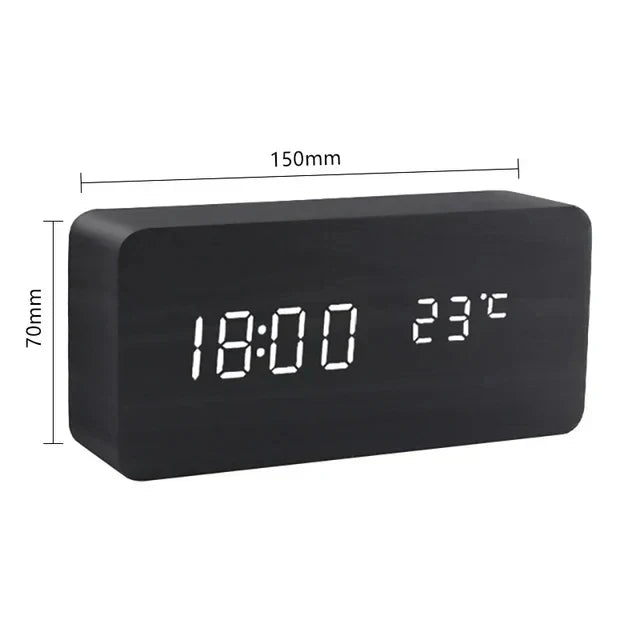 Digital Wooden Alarm Clock – Modern Technology with Timeless Wood Design | Stornfield