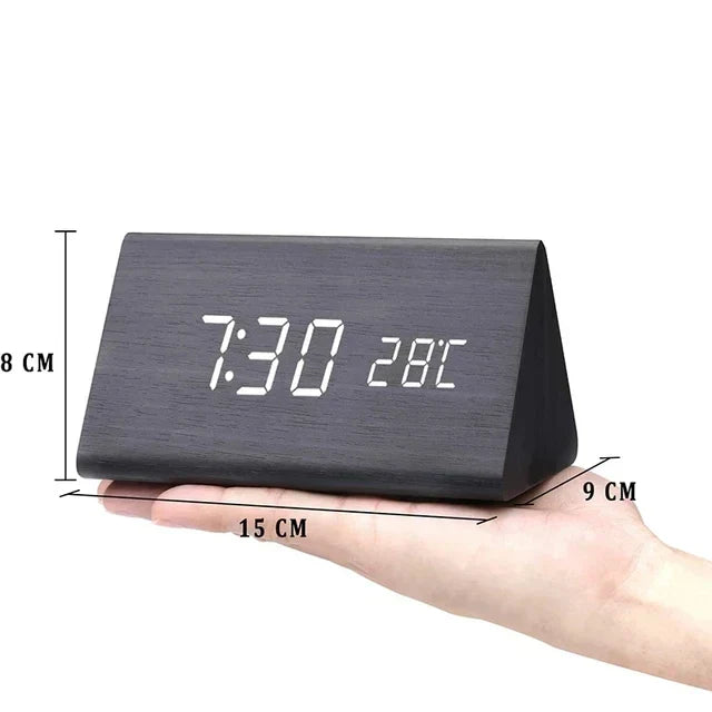 Digital Wooden Alarm Clock – Modern Technology with Timeless Wood Design | Stornfield