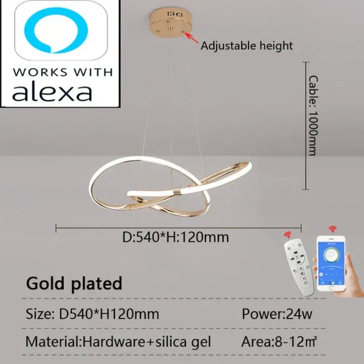 LightMaster Smart LED Pendant Light - Easy Installation and Secure Attachment | Stornfield
