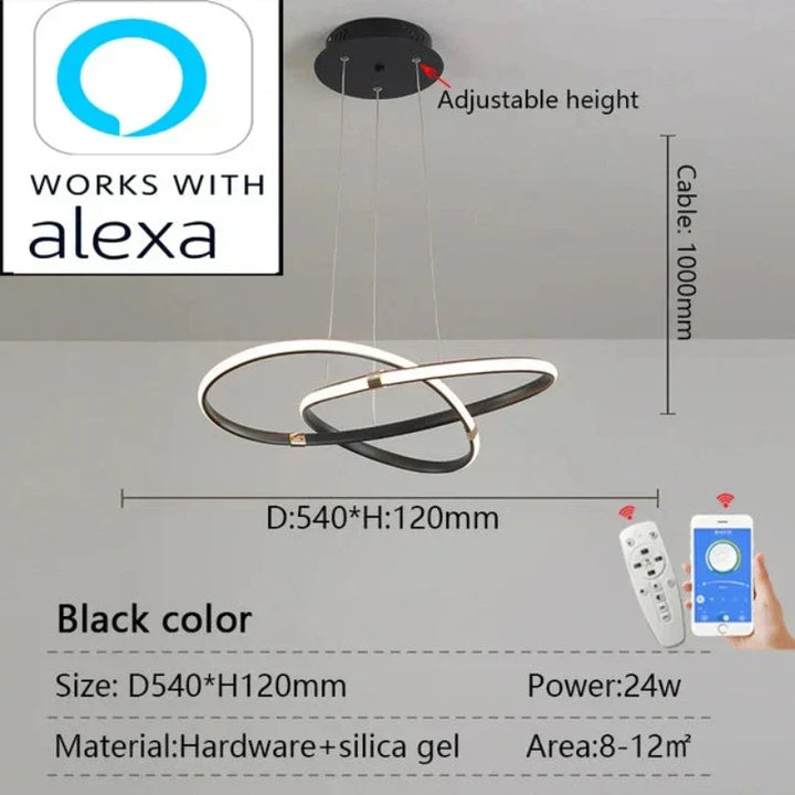LightMaster Smart LED Pendant Light - Easy Installation and Secure Attachment | Stornfield