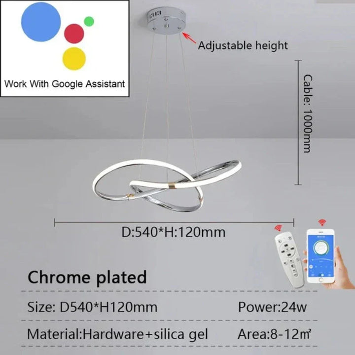 LightMaster Smart LED Pendant Light - Easy Installation and Secure Attachment | Stornfield