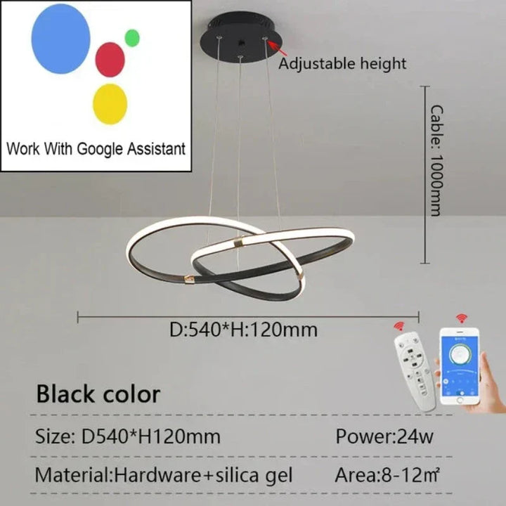 LightMaster Smart LED Pendant Light - Easy Installation and Secure Attachment | Stornfield