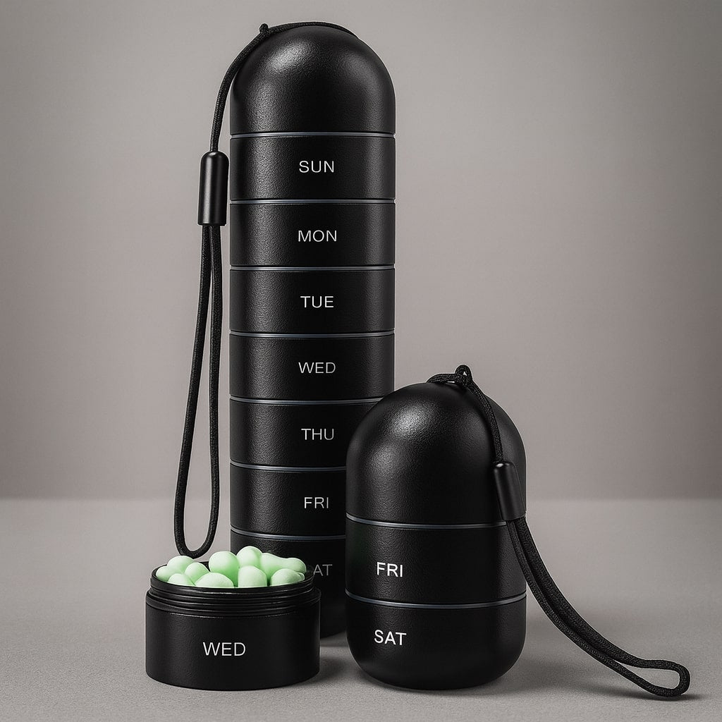 Compact Pill Box Aluminium | Stornfield