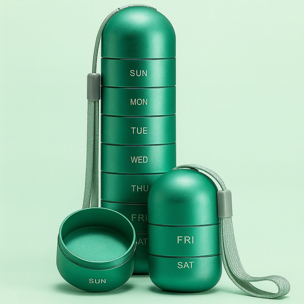 Compact Pill Box Aluminium | Stornfield