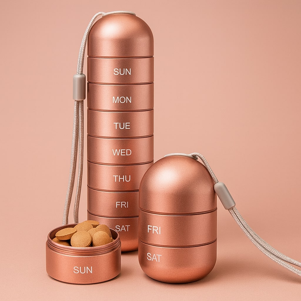 Compact Pill Box Aluminium | Stornfield