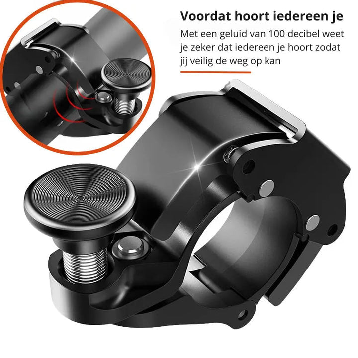 Aluminum bicycle bell 100 dB light | Stornfield