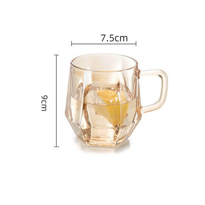 Stornfield | Amber Hexagonal Glass Tumblers