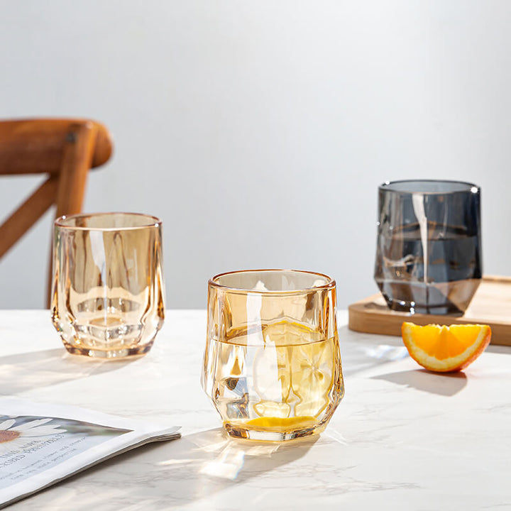 Stornfield | Amber hexagonal Glass Cups