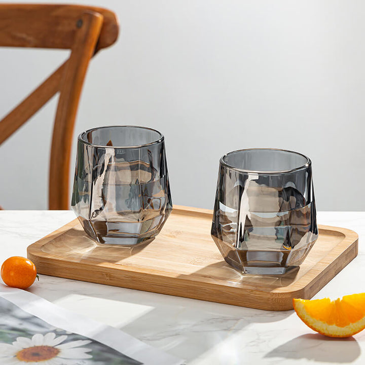 Stornfield | Amber Hexagonal Glass Tumblers