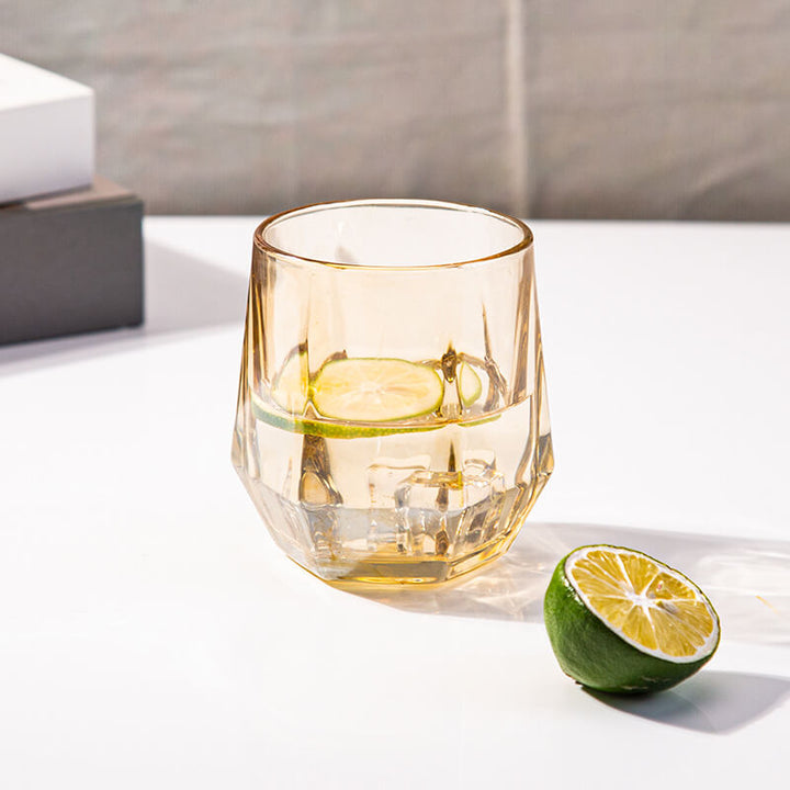 Stornfield | Amber hexagonal Glass Cups