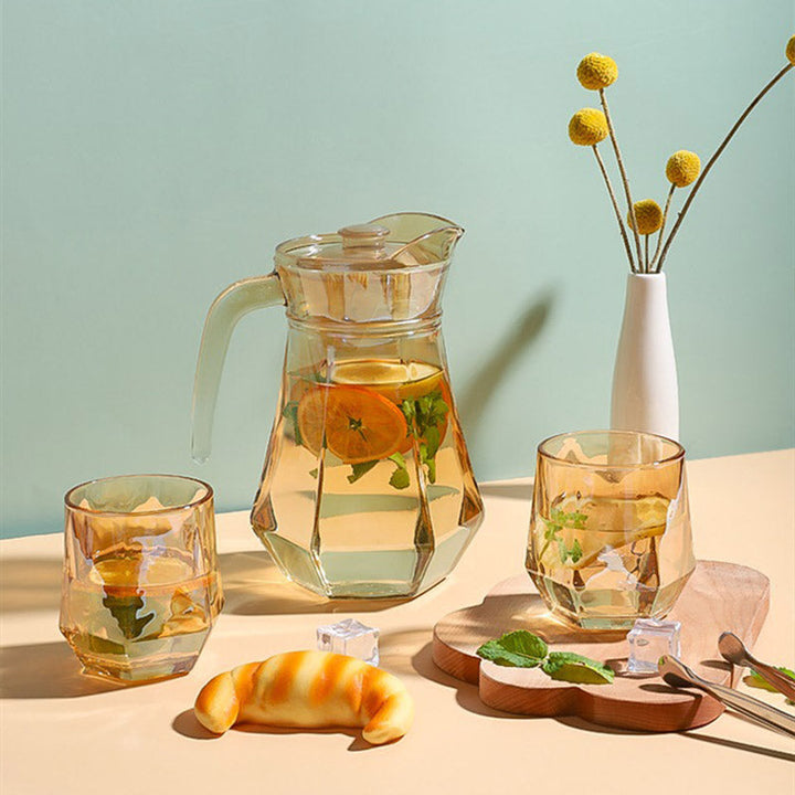 Stornfield | Amber Hexagonal Glass Tumblers