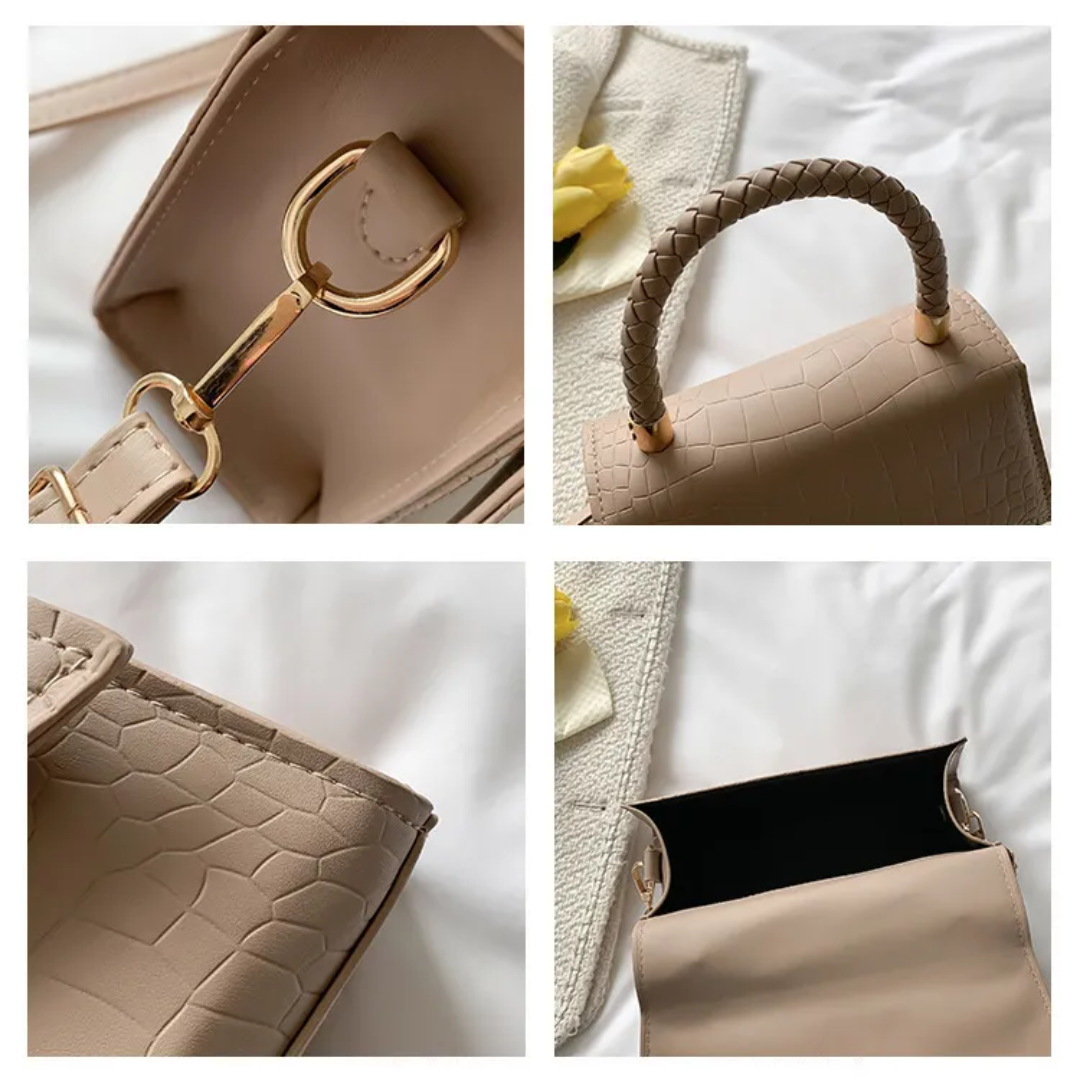 Style feather Women's Handbag made of PU leather with Crossbody strap | Stornfield