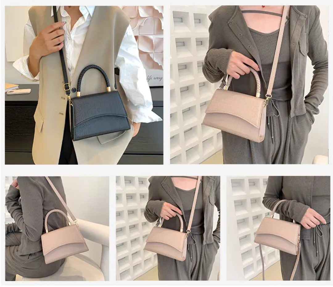 Style feather Women's Handbag made of PU leather with Crossbody strap | Stornfield