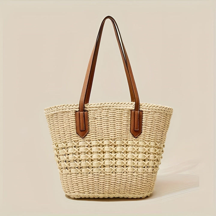 Straw beach bag – Large capacity & lightweight | Perfect for shopping and vacation | Stornfield