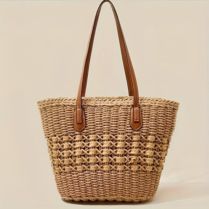 Straw beach bag – Large capacity & lightweight | Perfect for shopping and vacation | Stornfield