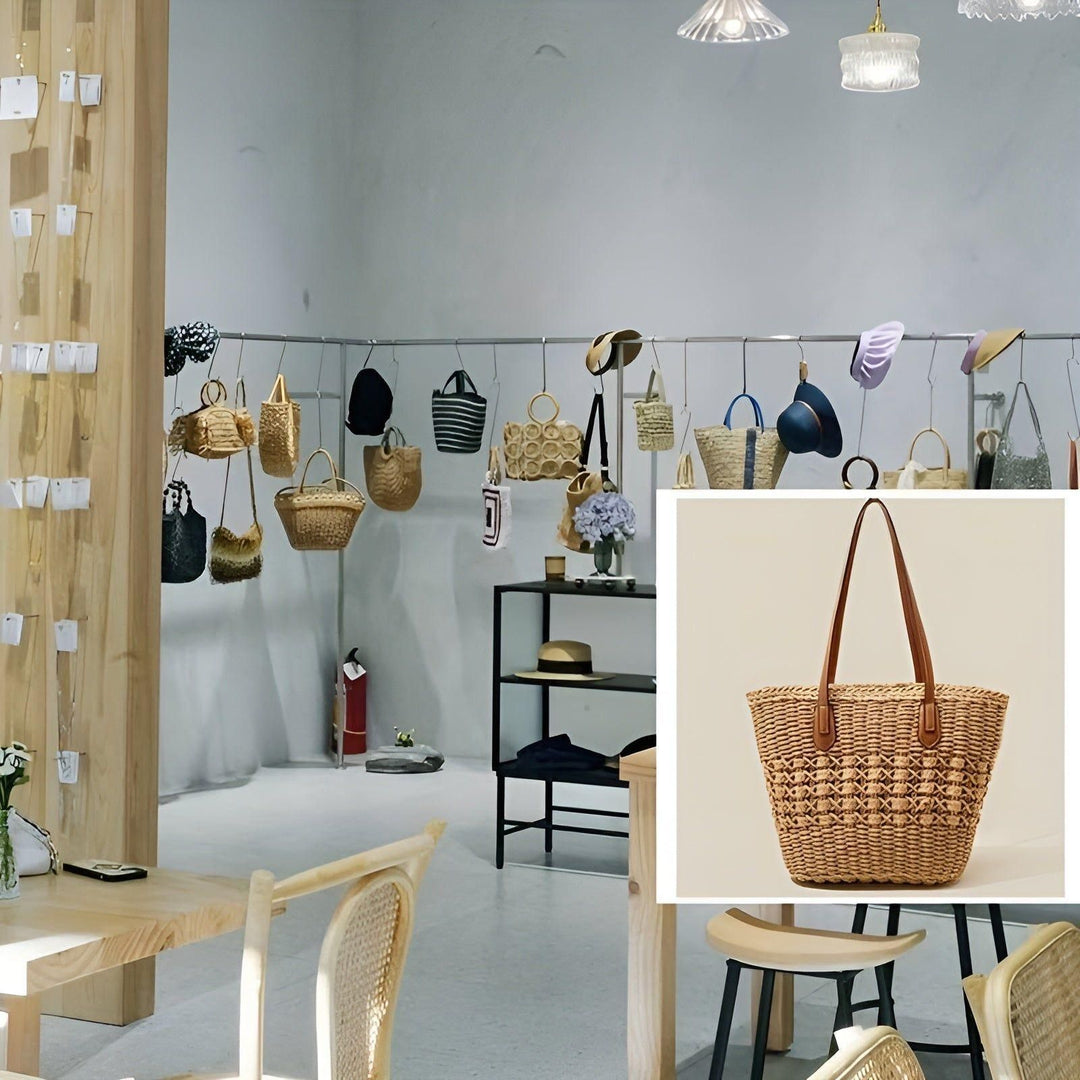 Straw beach bag – Large capacity & lightweight | Perfect for shopping and vacation | Stornfield