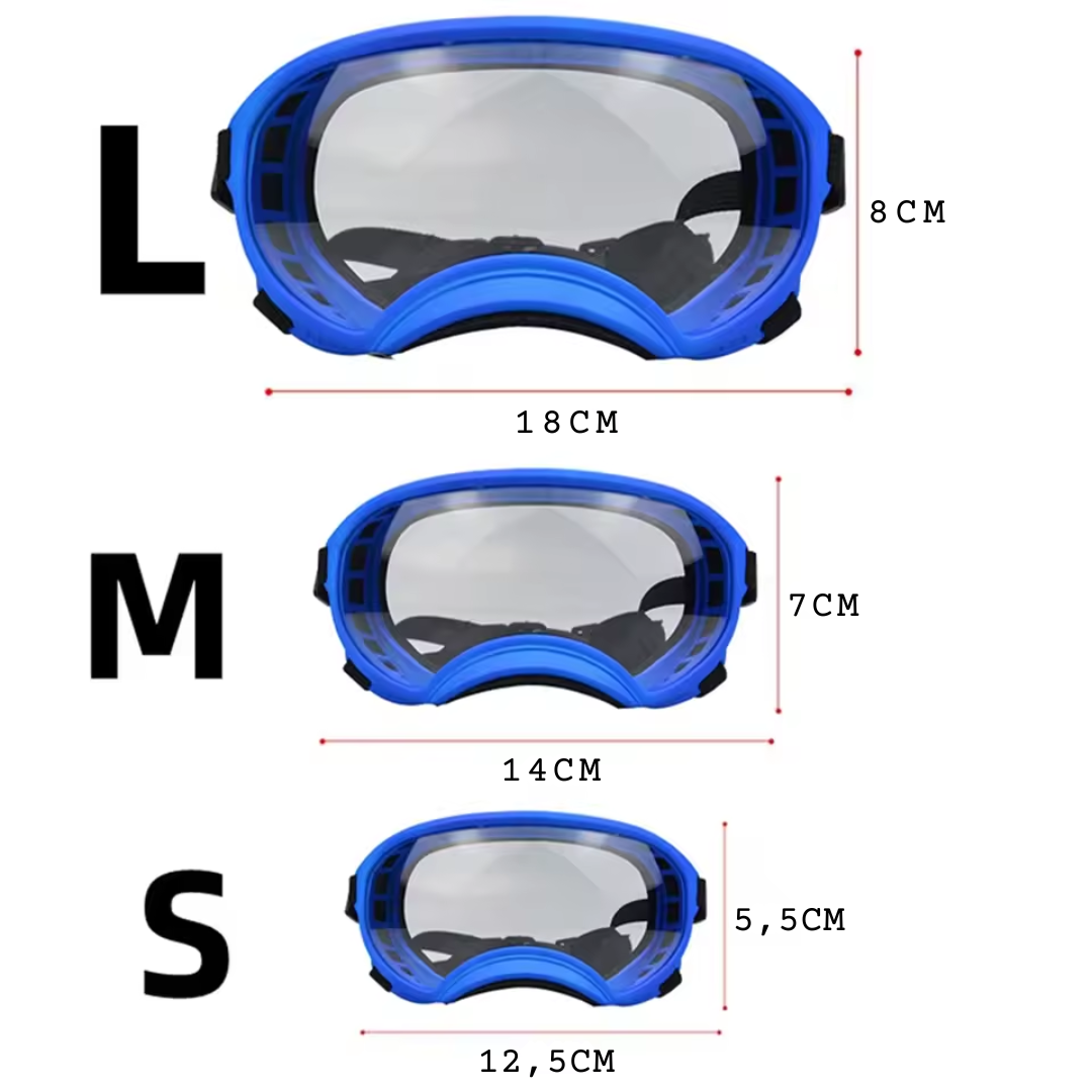 Stornfield adjustable windproof dog sunglasses with UV protection