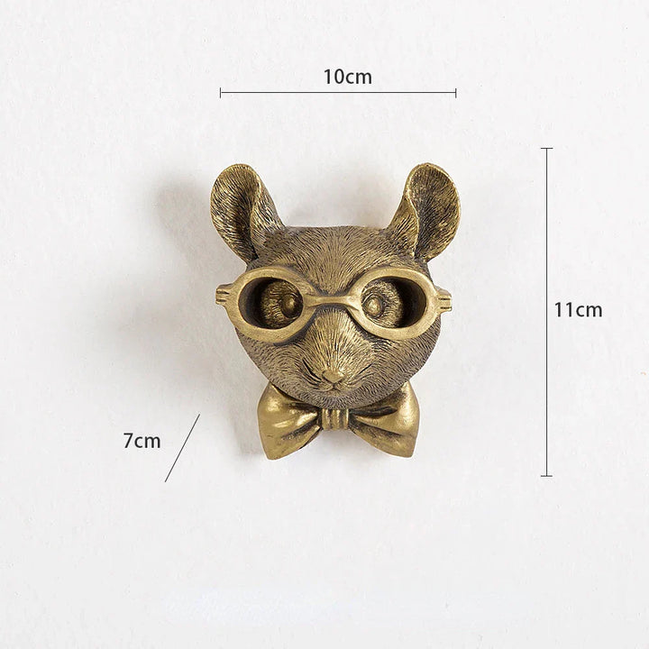 Stornfield | Antique Bronze Resin Animal Pendant Golden Deer Head Wall Storage Hooks Wall Accessories Decorative Figurines