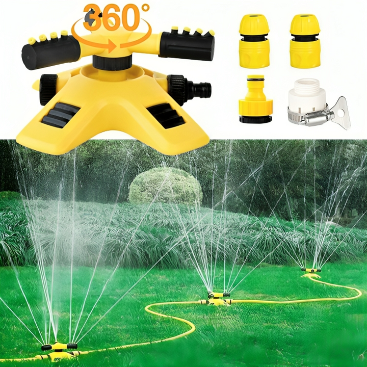 Stornfield | Rotating Sprinkler for Lawn | 360° Coverage, Water-Saving Technology & Adjustable Spray for Efficient Garden Irrigation