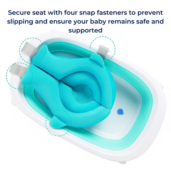AquaNest | Baby Bath Support – Non-slip Cushion – Quick-Drying Fabric – Newborn Safety Bowl