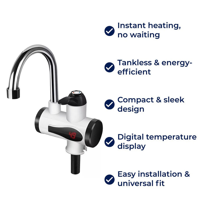 AquaSwift | Instant Hot Water Tap – Tankless Design – Energy-Efficient Compact Unit – Ideal for Kitchens and Bathrooms Stornfield