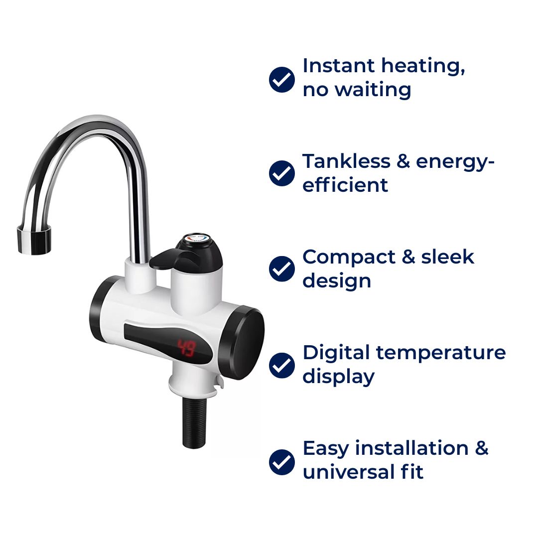 AquaSwift | Instant Hot Water Tap – Tankless Design – Compact Energy-Efficient Unit – Ideal for Kitchens & Bathrooms Stornfield