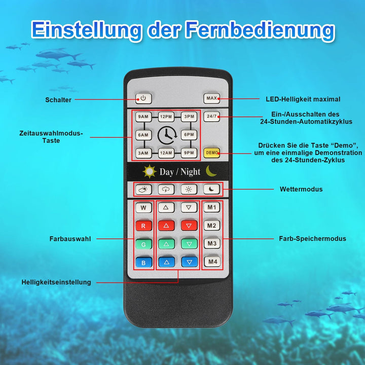 LED Aquarium Lighting 24/7 Mode with Timer | Stornfield