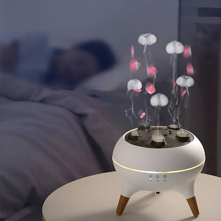 Aroma diffuser in jellyfish shape – color change & remote control | humidifier for home & office | Stornfield