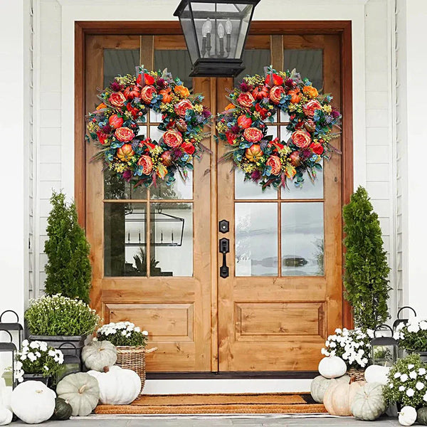 EverNest - Artificial Flower Wreath Unique Outdoor Decoration Stornfield