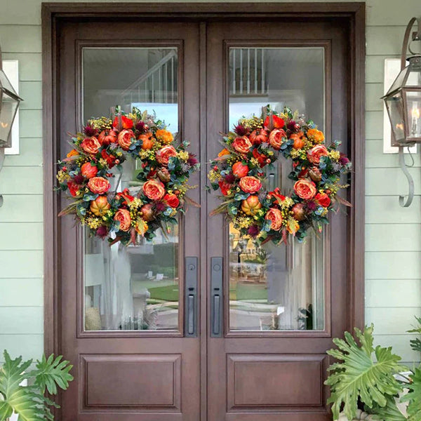 EverNest - Artificial Flower Wreath Unique Outdoor Decoration Stornfield