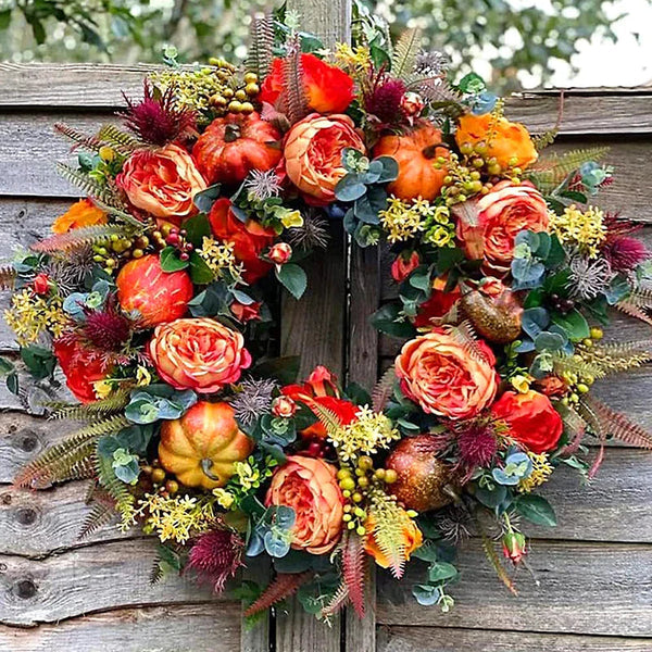 EverNest - Artificial Flower Wreath Unique Outdoor Decoration Stornfield