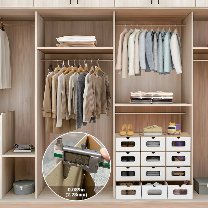 Storage boxes cardboard with window & drawer 10-piece set | Stornfield