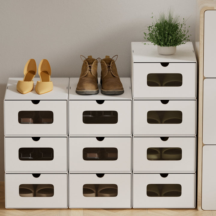 Storage boxes cardboard with window & drawer 10-piece set | Stornfield