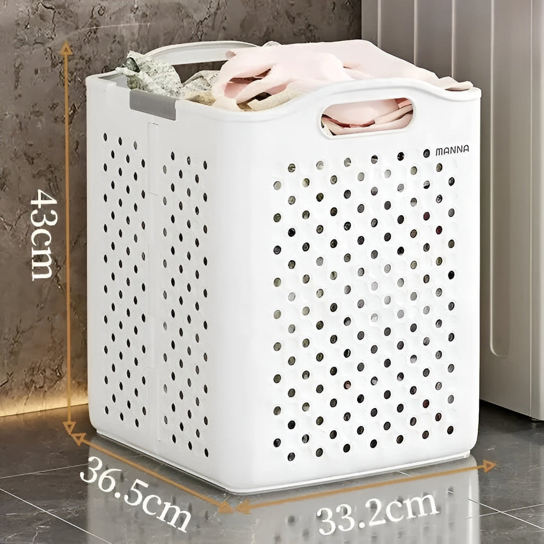 FoldaStornfielde Laundry Basket with Wheels – Space-Saving & Practical | Perfect for Bathroom & Bedroom | Stornfield