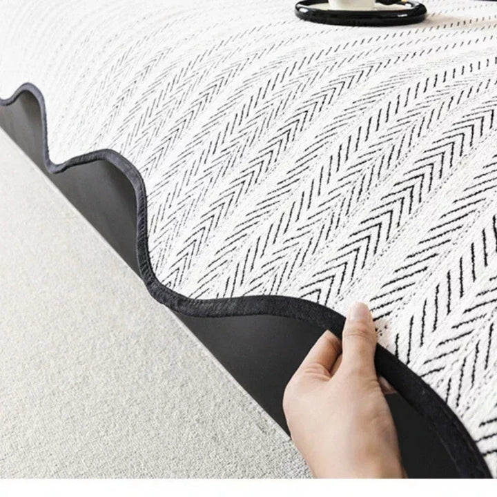 Stornfield | Aurivelle Herringbone Scallop Edge Sofa Cover