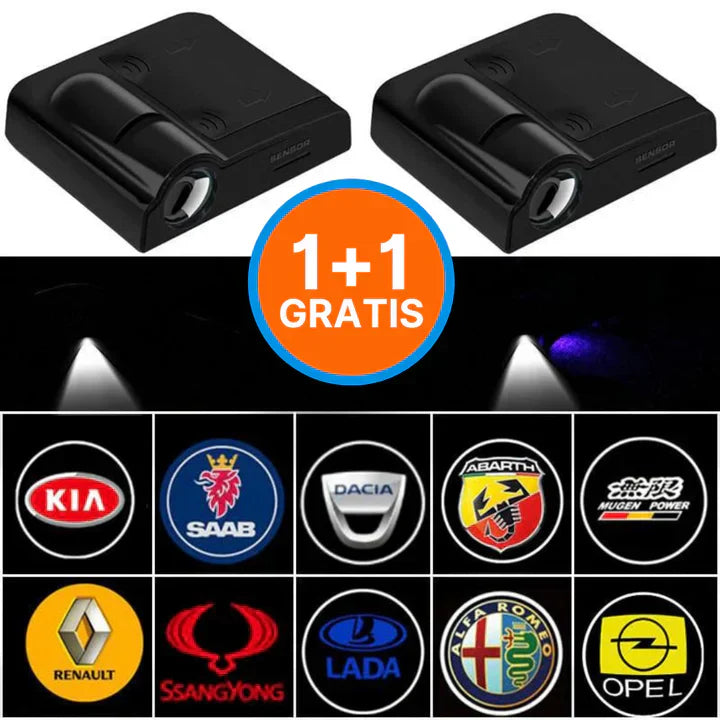 Stornfield | Car LED Door Lighting 3D Light Projection Magnetic Sensor Easy Installation