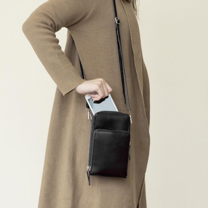 Stornfield | Triple Secure Leather Phone Purse: Elegance Meets Practicality