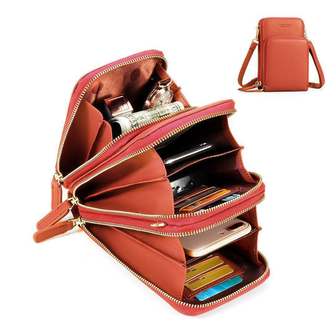 Stornfield | Triple Secure Leather Phone Purse: Elegance Meets Practicality